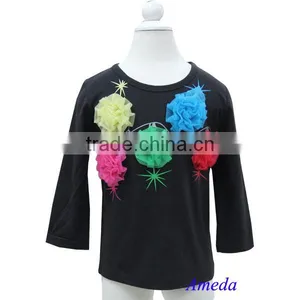Christmas Light Black Long Sleeves Top 1-7Y thumbnail-1