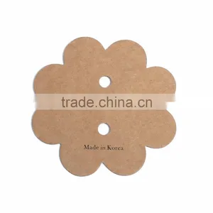 Paper Jewelry Display Card Flower Brown 8.4cm(3 2/8") x 8.4cm(3 2/8"), 1 Piece thumbnail-1