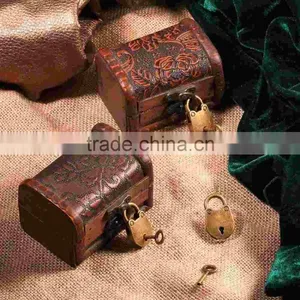 2016 3Pcs/set Antique Bronze Plated Chinese Style Vintage Padlock Jewelry Chest Box Notebook Lock Luggage Belt Padlock With Keys thumbnail-2