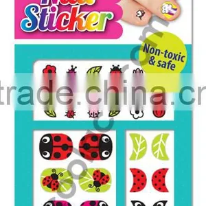 Kid Color 3D Nail Sticker Ladybug Nail Decal Finger Nail Sticker thumbnail-1