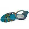Comfortable PU Material Ladies Blue Ankle Cuff Flat Sandal thumbnail-1