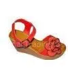 Retail / Wholesale Fashion Comfortable 9.5cm Heels PU / Mesh Red Ladies Wedge Sandals OEM thumbnail-1