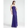 Heath/Column Strapless Floor-length Chiffon Over Elastic Woven Satin Dresses for Wedding Guests 2011 thumbnail-2