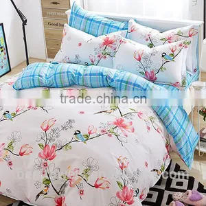 100%cotton AB Design Printed Flower Bedding Set thumbnail-2