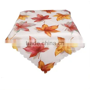 36" Square Hot Sale Polyester Printed Wedding Table Cloth thumbnail-1