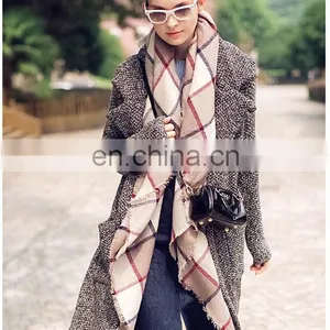 2016 Autumn And Winter Scarf Ladies Acrylic Plaid Scarf thumbnail-1