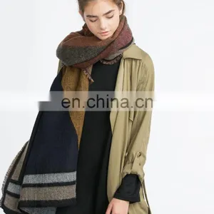 Acrylic Jacquard Ladies Geometric Pattern Winter And Autumn Scarf thumbnail-1