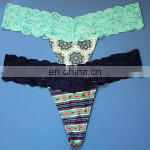 Ladies Hot Sell Ladies' Sexy Fancy Panty Thong Lace Waist Thong thumbnail-4