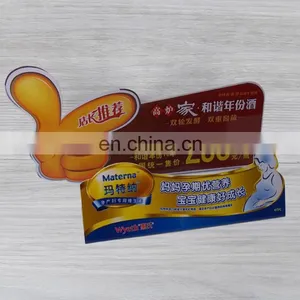 China Factory Wholesale Pvc Supermarket Price Card,plastic Advertising PVC Stand up Tag With Die Cut thumbnail-2
