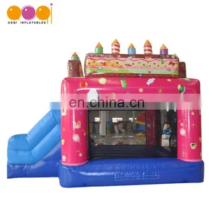 Kid Birthday Present Toy Inflatable Birthday Cake Bouncer for Party Decorate thumbnail-1