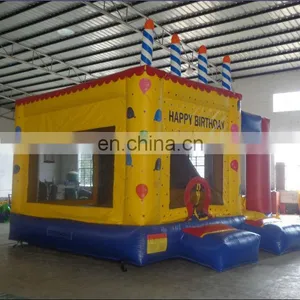 Birthday Cake Inflatable Bouncer Slide Combo thumbnail-1