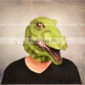 Carnival Halloween Party Crocodiles Latex Head Mask thumbnail-2