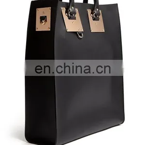 Black Leather Tote Bag thumbnail-4