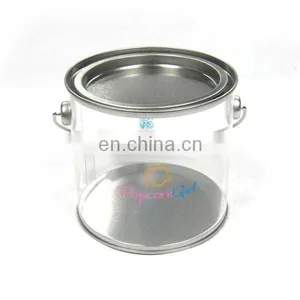 Popular Clear Candy Round Tin Can With Handle thumbnail-1