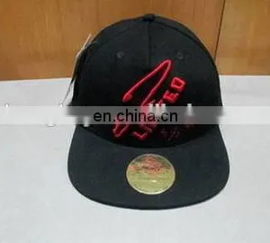 Black Color Customize Embroidery With Sticker Snapback Hats thumbnail-1