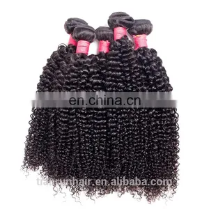 Natural Black Color Virgin Malaysian Afro Kinky Curly Hair Natural Human Hair Extensions thumbnail-1