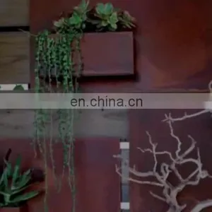 Custom Rectangular Corten Planter Box Metal Rust Wall Planters thumbnail-1