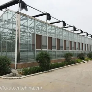 Multi Span PC GLASS Agricultural Greenhouse thumbnail-1