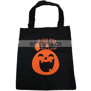 Wholesale Halloween Felt Pumpkin Candy Tote Bag for Kids Trick or Treat Bag thumbnail-3