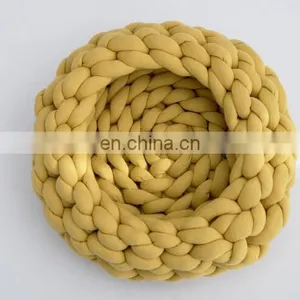 Cotton Tube Braid Yarn Hand Knitting Pet Blankets Machine Washable thumbnail-1