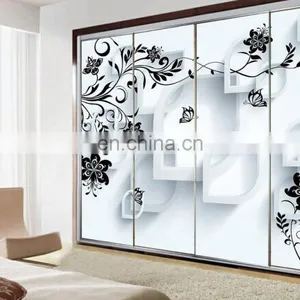 10mm, 12mm Silk Screen Printing Tempered Glass for Wardrobe Door thumbnail-3