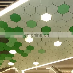 Colorful Design Celings Access Panel Aluminum Access Panel Air Ventilated Ceiling for Subway Station Interior Ceiling Decoration thumbnail-3