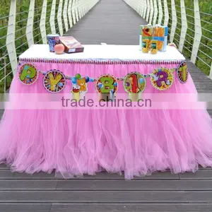 Beautiful Tutu Tableware Tulle Table Skirt Party Wedding Decorations Best Price Gift SD103 thumbnail-4