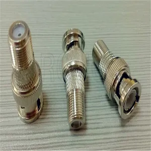 Straight BNC Male/Plug to F Female/Jack Connector CCTV Camera RF Adapter thumbnail-3