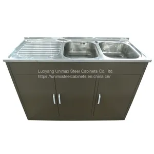 Chile Construction Wholesalers Distributors Kitchen Cabinet Kitchenette Metal Sink Base Cabinet thumbnail-2