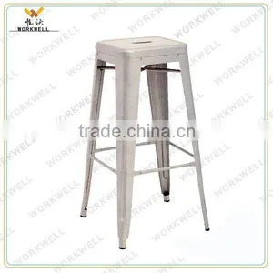 Galvanized Marais Side Metal Bar Stool Chair thumbnail-5