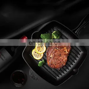 BBQ Super Heat Resistant Breakfast Square Griddle Non-Stick Sandwich Cast Iron Pan thumbnail-3