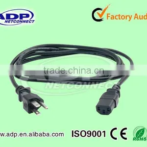 US Standard Computer Power Cord With 3pin Electric Plug thumbnail-1