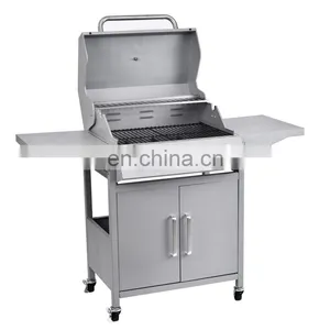 Portable 4 Burner Gas Griller Machine Commercial Smokeless Oven Barbecue Stove Gas Bbq Grill With Side Burner Toaster Ovensc thumbnail-4