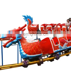 Funfair Family Train Ride Cheap Roller Coaster Model Train Track Sliding Dragon for Sale thumbnail-2