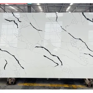 Code：Black Peatl，Calacatta Artificial Stone Quartz Slab Kitchen Countertops thumbnail-1