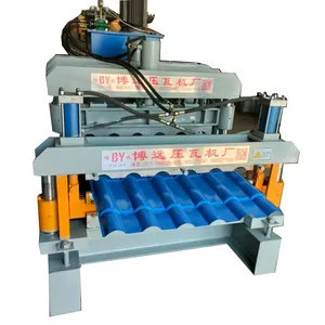 Color Steel Glazed Tile Pressing Machine, Antique Style Glazed Tile Equipment, Roof Panel Forming thumbnail-1