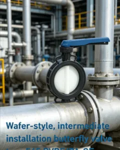 PVDF Butterfly Valve Wafer Type Chemical Resistant Industrial Water Treatment Valve thumbnail-3