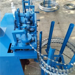 Factory Barbed Wire Mesh Making Machine Concertina Mesh Fence Razor Barbed Wire Machine thumbnail-3