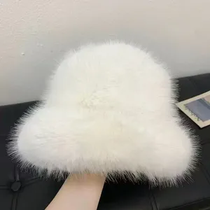 Faux Fox Fur Bucket Hat thumbnail-2