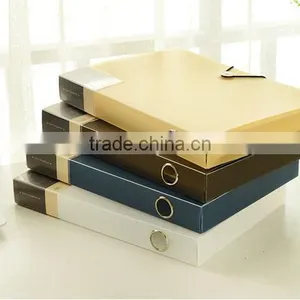 A4 Trasprent /frosted Fashion Plastic File Box With Fastener Suitable for Office thumbnail-3