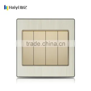 BS Standard Aluminum Metal Panel 2 Gang 13A Switch and Socket /electrical Switched Socket /wall Light Switch Quality Choice thumbnail-5