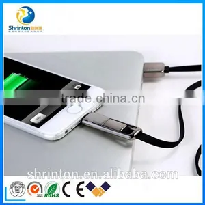 High Quality Colorful Remax 2 in 1 TPE Copper Core 2.1A USB Cable for Smartphone thumbnail-4