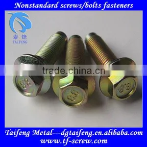 Hex Flange Head Machine Bolt With Yellow Zinc Coated thumbnail-1