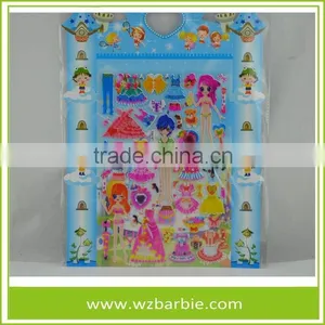 Eco-friendly Removed And Repeatedly 3D Change Clothes Puffy Sticker thumbnail-1