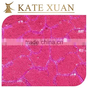 Wholesale Blue Embroidery Tulle Lace Fabrics Beads Sequin thumbnail-1