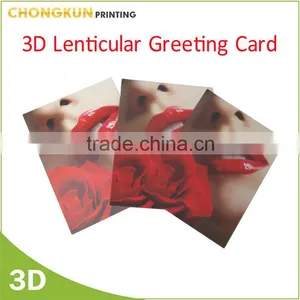 Lovely Design 3D Lenticular Printing Valentine Greeting Cards thumbnail-2