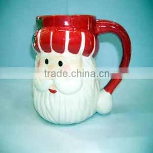 Factory Direct High Quality Embossed Ceramic Christmas Cup/mug thumbnail-1