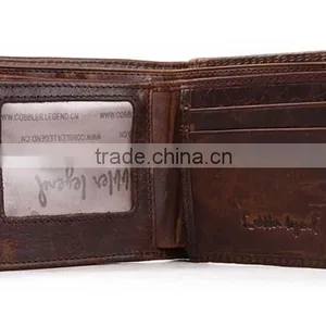Top Grade Unique Design Handmade Genuine Leather Men's Rfid Wallet thumbnail-3