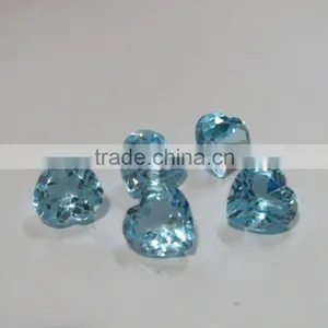 Blue Topaz Heart Cut 9mm Loose Gemstones thumbnail-2