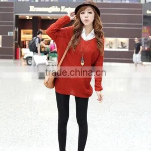 Hot Sale Ladies Loose Knitted Sweater thumbnail-3